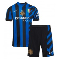 Maglia Calcio Inter Milan Alessandro Bastoni #95 Prima Divisa Bambino 2024-25 Manica Corta (+ pantaloncini)